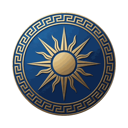 The Polaris emblem: a gold sun on a navy shield